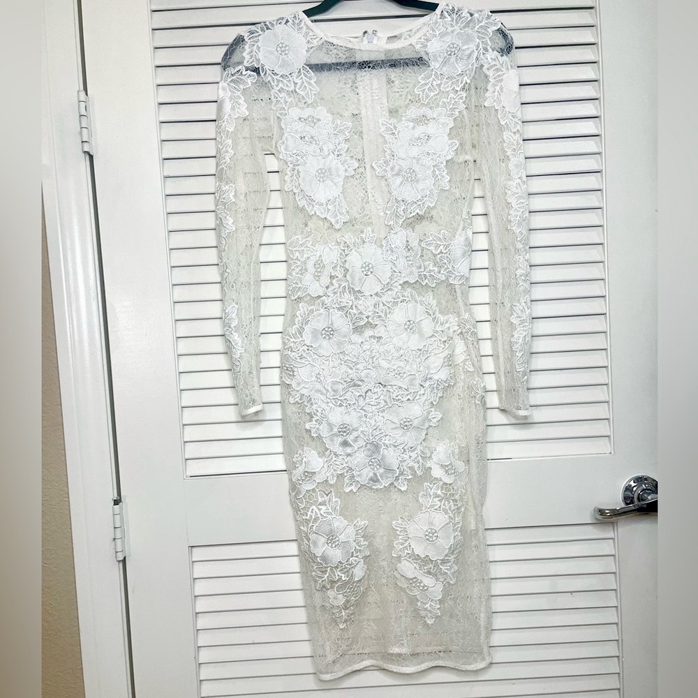 House of‎ CB London White Lace Dress